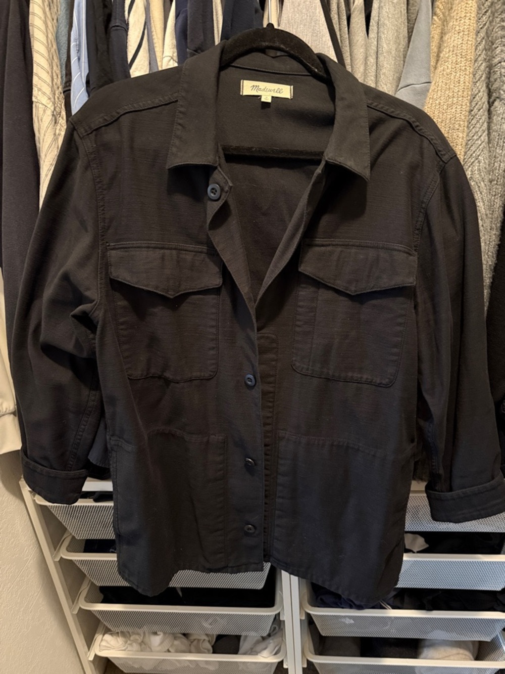 Madewell black utility chore jacket